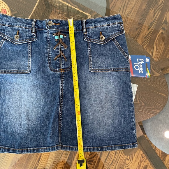 Route 66 faded Stretch Denim short skirt - Picture 9 of 9